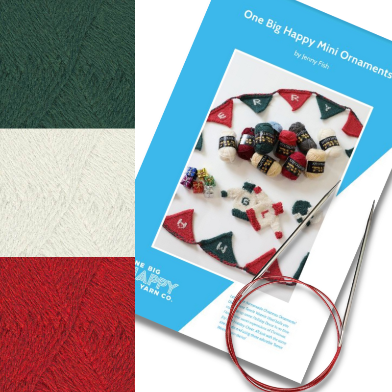 Holiday Ornaments and Banner Knit Kit