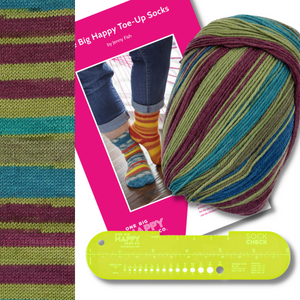 One Big Happy Toe-Up Socks Knit Kit