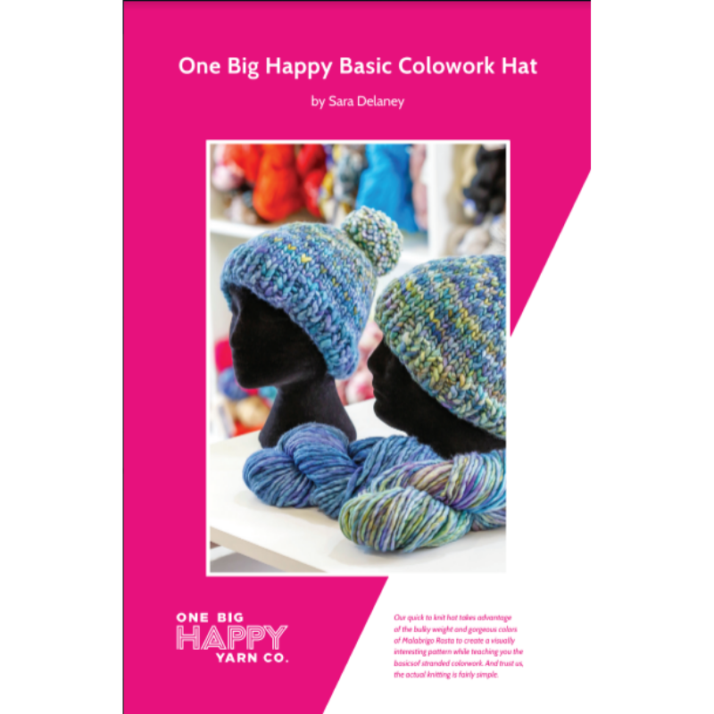One Big Happy Basic Colorwork Hat PDF Knitting Pattern