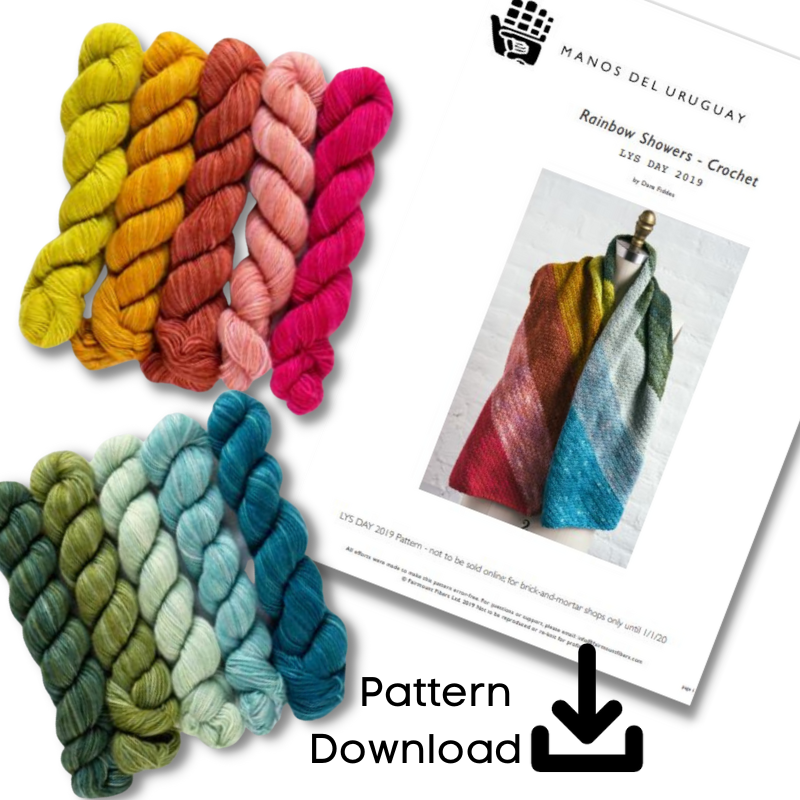 Rainbow Showers Crochet Wrap Kit