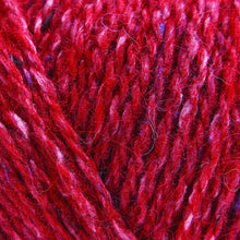 Load image into Gallery viewer, Skein of Rowan Felted Tweed DK DK weight yarn in the color Scarlet (Red) for knitting and crocheting.
