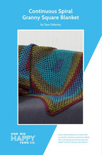 Load image into Gallery viewer, Continuous Spiral Granny Square Blanket PDF Crochet Pattern
