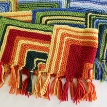 Load image into Gallery viewer, Mitred Square Temperature Scarf Knit Kit
