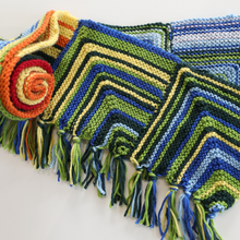 Load image into Gallery viewer, Mitred Square Temperature Scarf Printed Knitting Pattern
