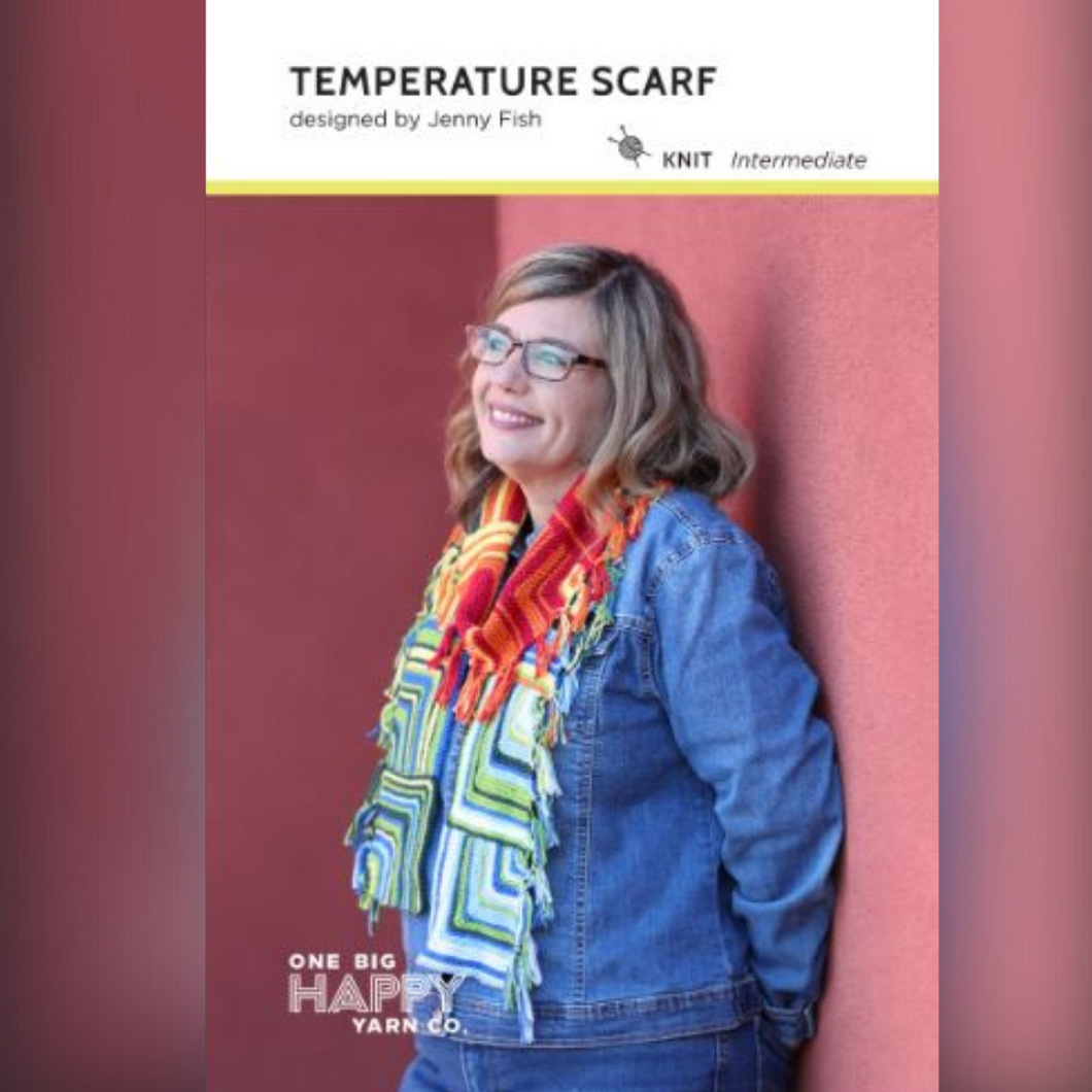 Mitred Square Temperature Scarf PDF Knitting Pattern