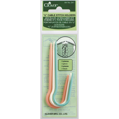 Package of U-Shaped Clover Cable Stitch Holders for holding knitting cables