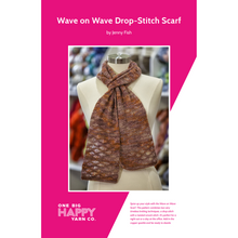 Load image into Gallery viewer, Wave on Wave Drop-Stitch Scarf PDF Knitting Pattern
