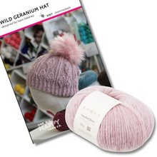 Load image into Gallery viewer, Wild Geranium Hat Knit Kit
