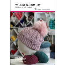 Load image into Gallery viewer, Wild Geranium Hat Printed Pattern
