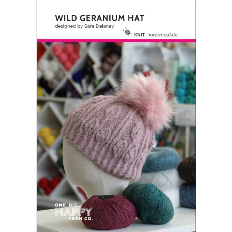 Wild Geranium Hat PDF Knitting Pattern