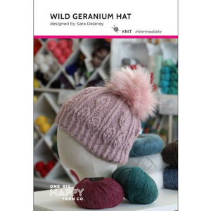 Wild Geranium Hat Printed Pattern