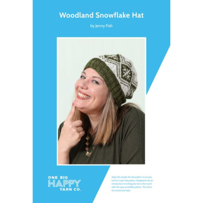 Woodland Snowflake Hat Printed Knitting Pattern